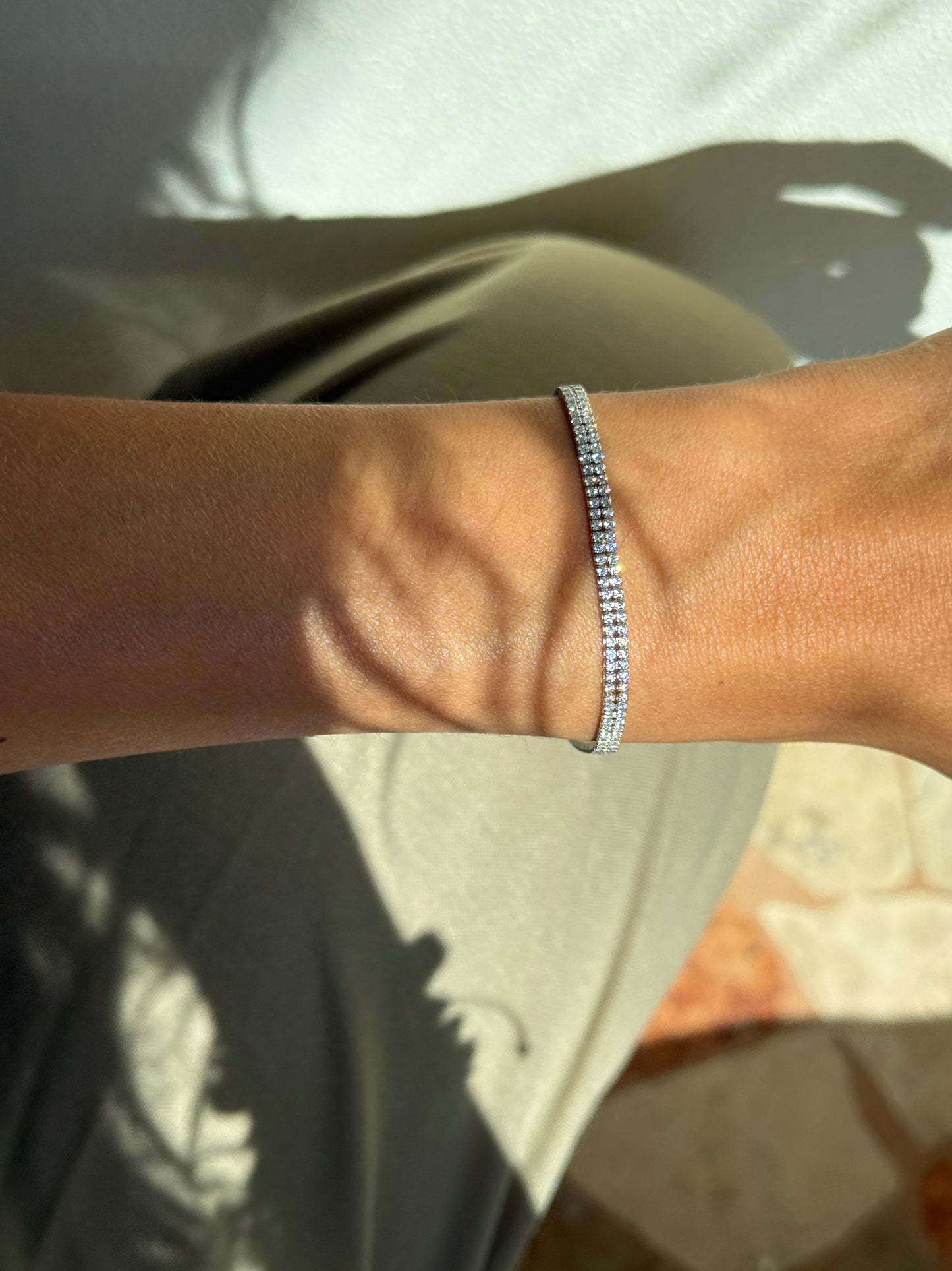 Bracciale Piatto Zirconi
