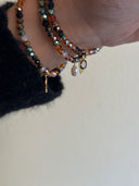 Bracciale cristalli multicolor con ciondolo