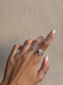 Anello Silver Goccia Orizzontale