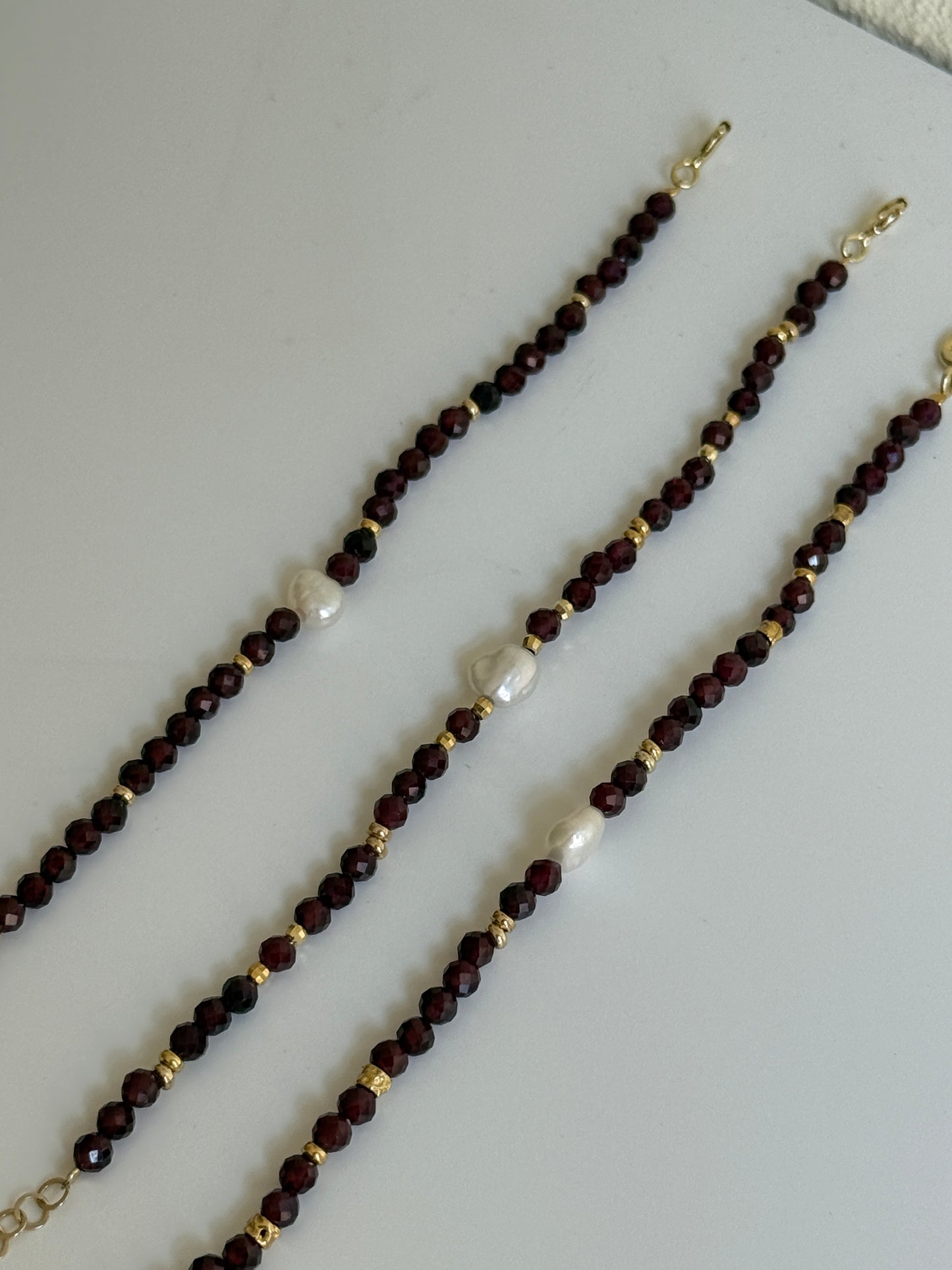 Bracciale Granato e Perla