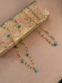 Choker rolò e turchese