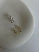 Anello a cerchio regolabile in argento 925 o placcato in oro giallo