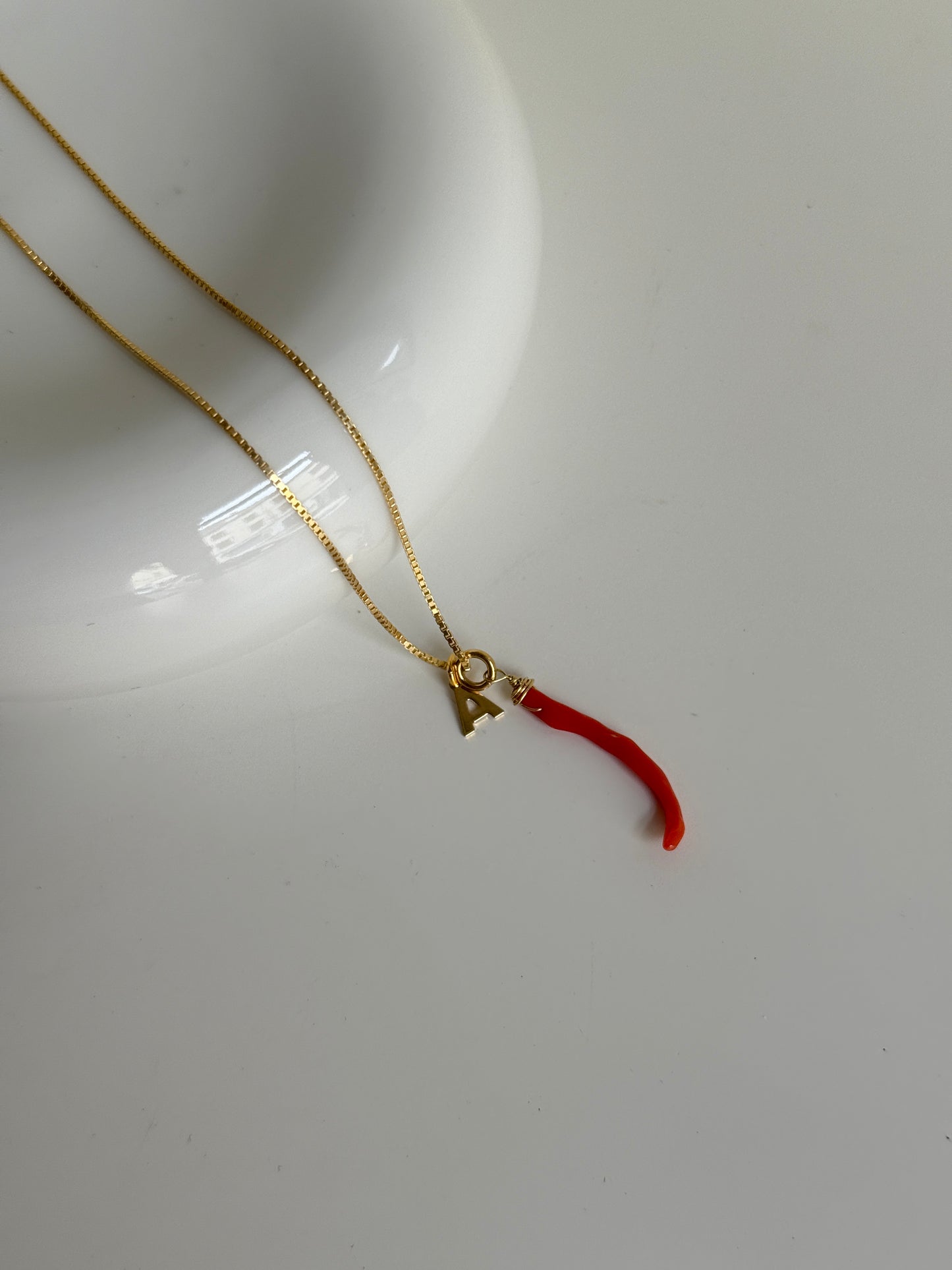 Collana Corallo e Letterina
