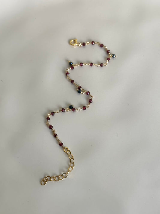 Bracciale rosario granato