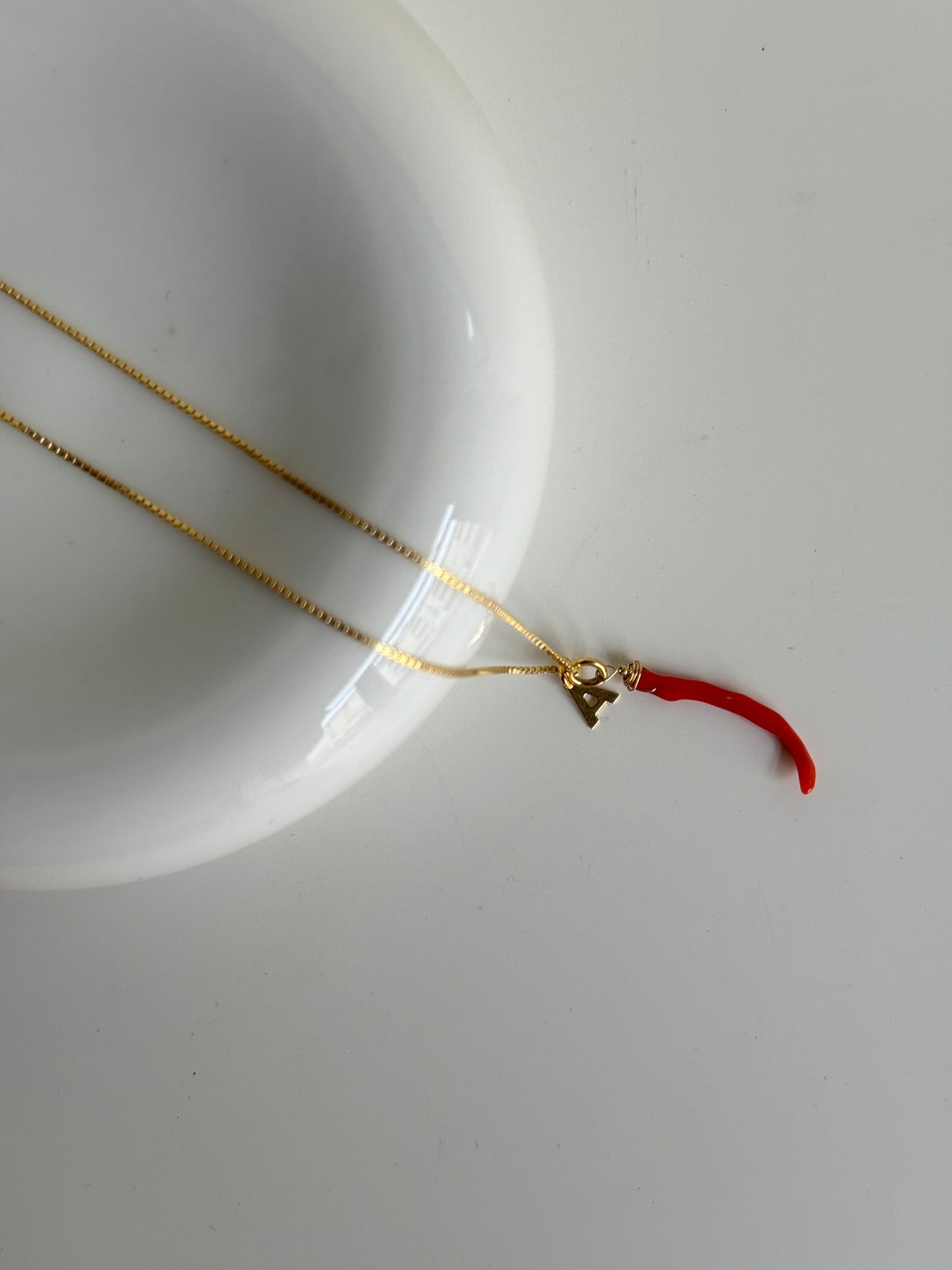 Collana Corallo e Letterina