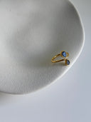 Anello contrariè labradorite in argento 925 placcato oro giallo