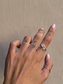 Anello Silver Goccia Orizzontale