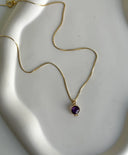 Collana con ametista incastonata
