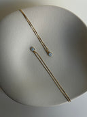 Collana in argento 925 con catena veneziana e occhietto smaltato