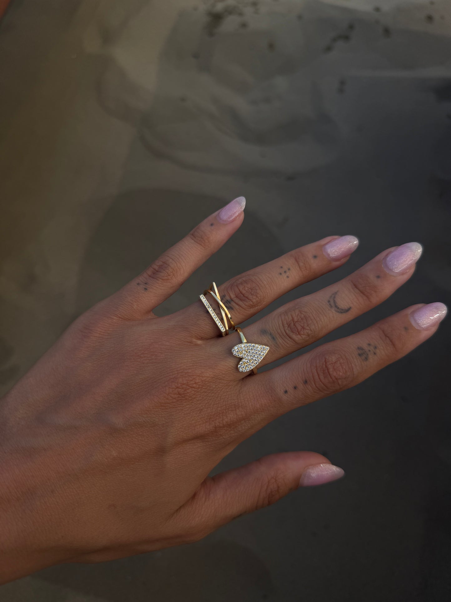 Anello Cuore Allungato