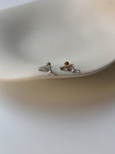 Piercing labret zirconi a cono con pendenti