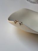 Piercing labret coroncina con zircone pendente