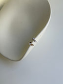 Piercing labret doppio cuore pendente