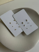 Orecchini a lobo in argento 925 con perle