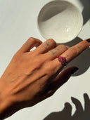Anello Cuore Pavè Fucsia