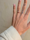Anello Granato Naturale Oro 9k