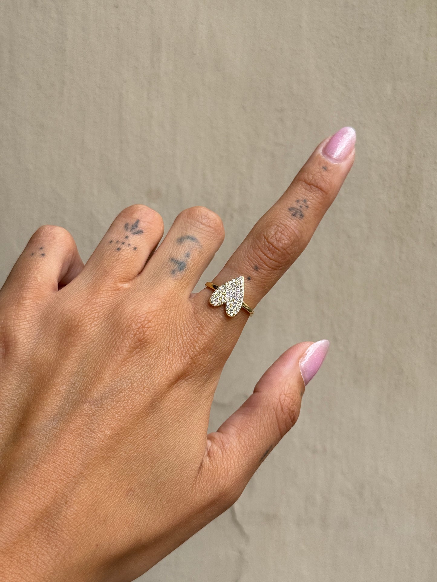 Anello Cuore Allungato