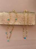Choker rolò e turchese