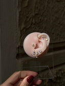 Piercing labret a rombo con zircone pendente