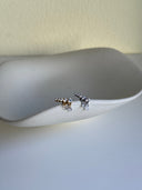 Piercing labret zirconi a cono con pendenti