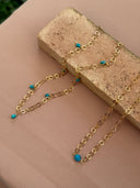 Choker rolò e turchese