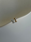 Piercing labret a rombo con zircone pendente