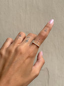 Anello squadrato zirconi bianchi argento 925