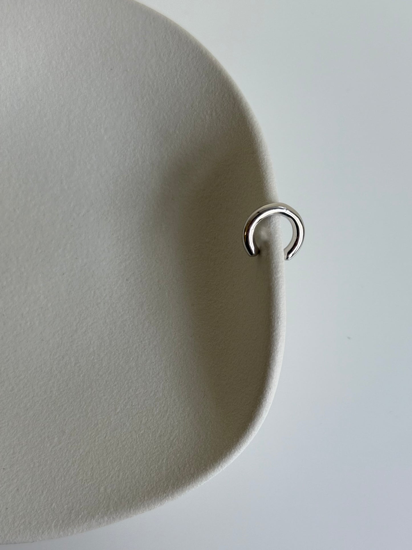 Earcuff bombato silver