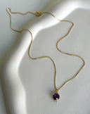 Collana con ametista incastonata