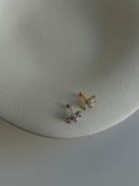 Piercing labret con zirconi