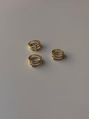 Anello Tripla Fascia con Zirconi Baguette