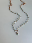 Collana Calcedonio e cuore