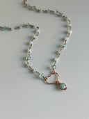 Collana Calcedonio e cuore