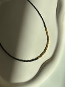 Collana spinello e sferette gold